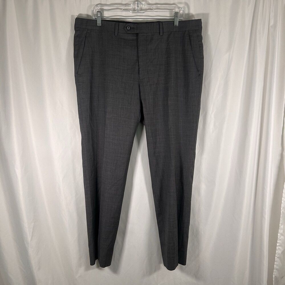 Lauren Ralph Lauren 100% Wool Pants Men's 34R Grey Flat Front Office Work